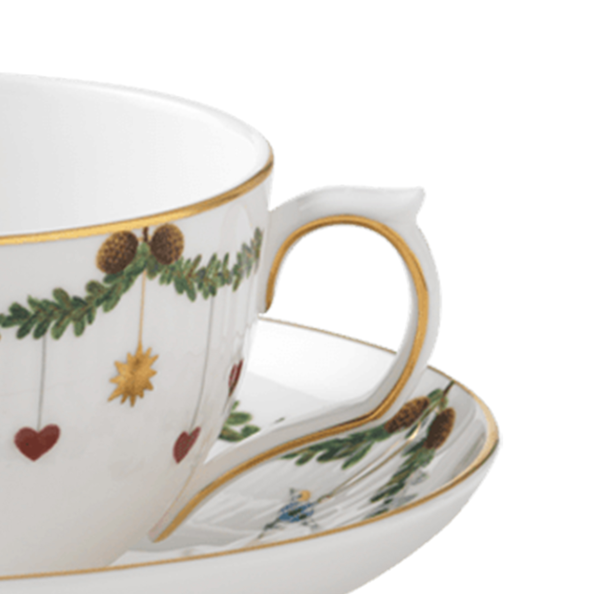 Zoom image of Star Fluted Christmas Cup and Saucer 32 cl